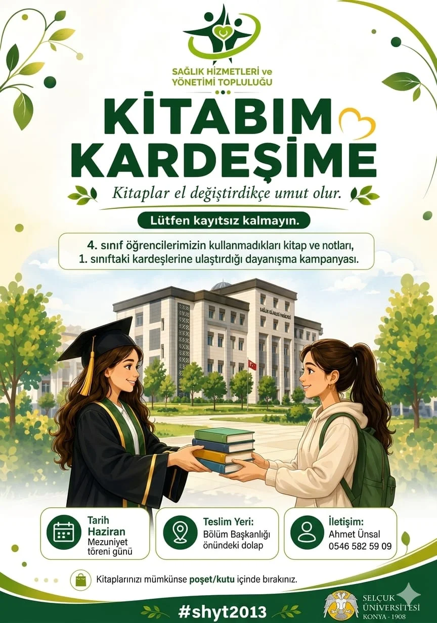 Sağlık Yönetimi Bölümü Kitabım Kardeşime Projesi